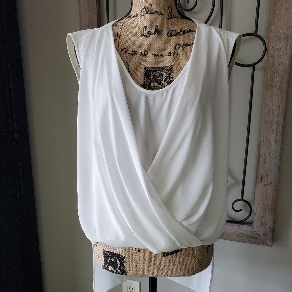 BCBG sleeveless Hi Lo Top